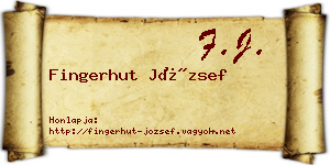 Fingerhut József névjegykártya