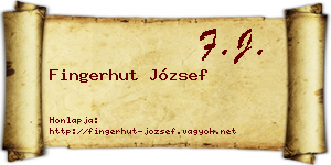 Fingerhut József névjegykártya